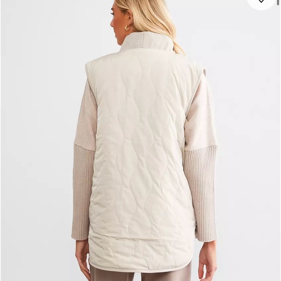 Nwt Varley Covey Reversible Quilt Gilet Vest • Dosa / white Size S - Picture 5 of 11